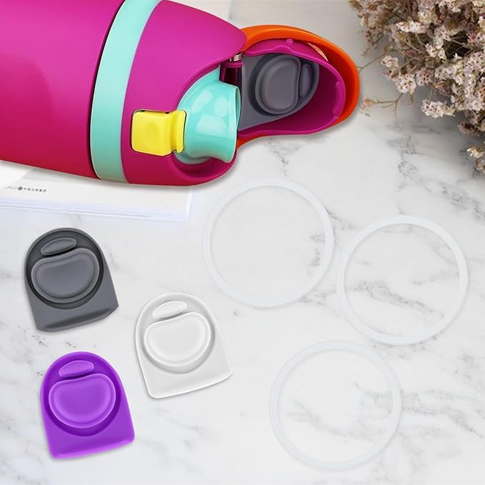 3 Sets Replacement Seal Stopper and O Ring Gasket Compatible with Owala FreeSip 24oz 32oz,Water Bottle Lid Insert Cap Rubber Seal Parts for Owala 16/19/24/32/40oz Mouth Piece Accessories Z3K7