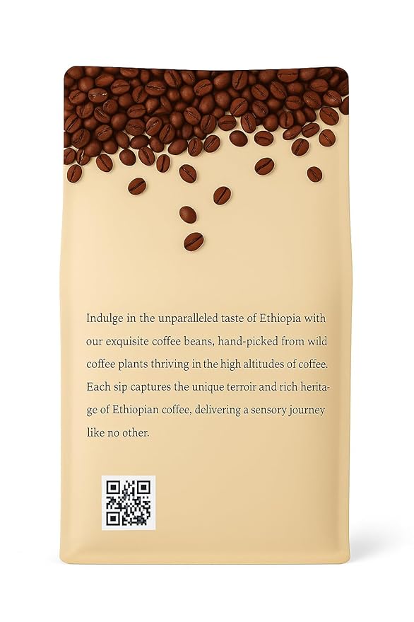 SINA COFFEE Premium 100% Arabica Ethiopian Coffee - Guji Single Origin Medium Roast Whole Bean Coffee - 16oz Freshly Roasted
