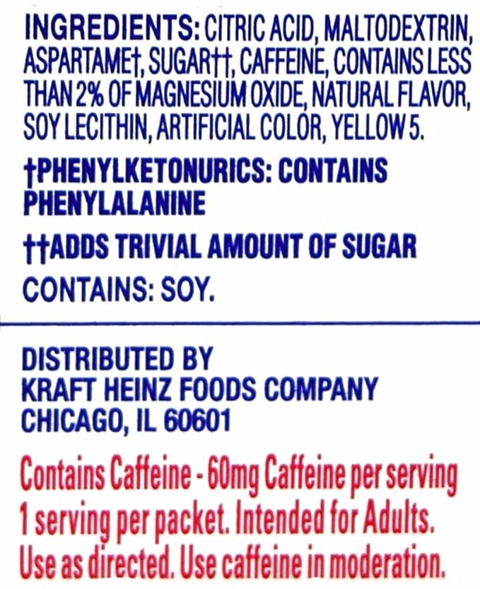 Crystal Light On The Go Citrus With Caffeine Drink Mix, 10-Packet Box (Pack of 8)