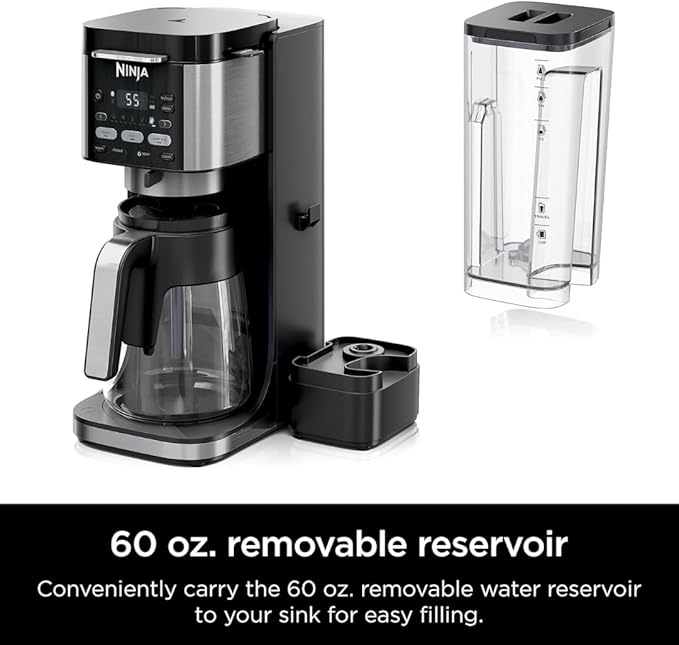 Ninja DualBrew Pro CFP101 Drip Coffee Maker – Hot & Iced, K-Cup Compatible, 3 Brew Styles, 60oz Reservoir – Black