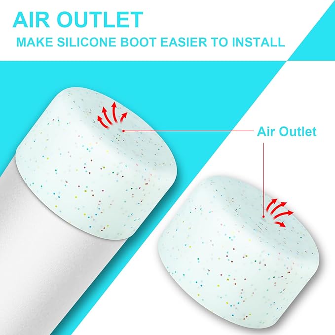 Silicone Boot for Owala Water Bottle 24 oz 32 oz 40 oz, Anti-Slip Protective Sleeve for FreeSip/Twist/Flip Stainless Steel Water Bottles Accessories