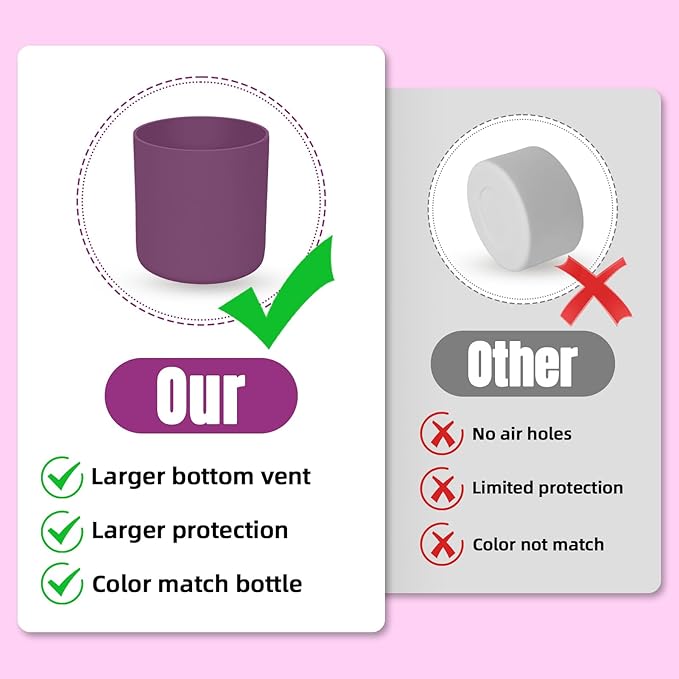 Silicone Higher Boot Compatible with Owala 30oz & 40oz FreeSip Sway Bottles & Tumblers, Large Protection Anti-slip Bottom Cover Sleeve for Freesip Sway Tumbler and Bottle (Pretty in Purple B)