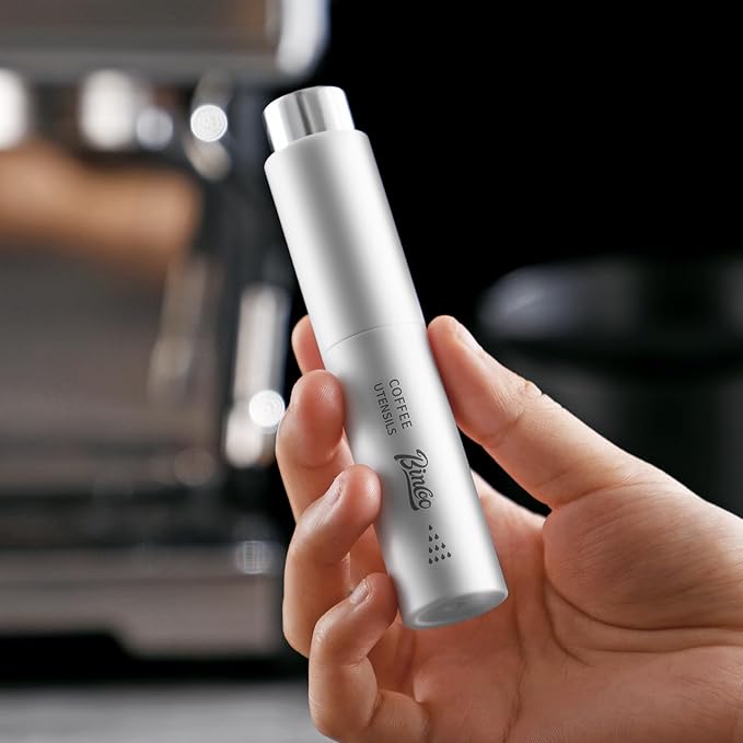 Bincoo Coffee Spray Bottle for RDT Technique - 10ml Mini Atomizer, Pre-Grind Moisture Mist for Grinding, Portable & Refillable with Carabiner Clip (Silver-1 Coffee Spray Bottle)