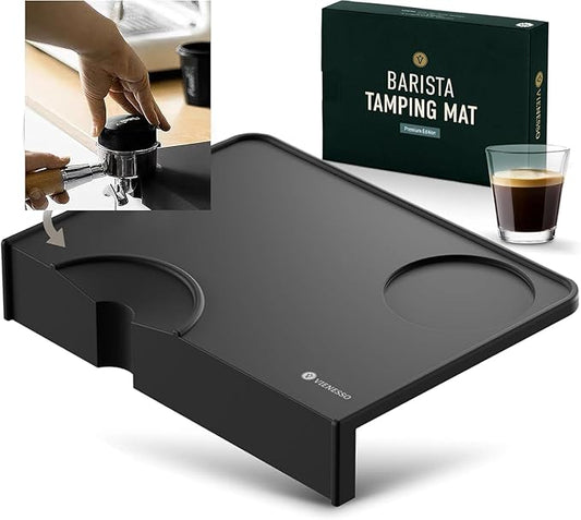 Espresso Tamping Mat Silicone – Non-Slip Coffee Tamper Mat for Espresso Machine & Countertop | Barista Tamping Station Pad, Protective Espresso Mat for Home & Café