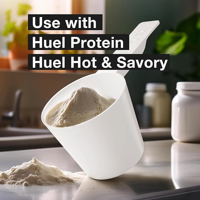 LastFuel. Scoop made for Huel Instant Meals and Protein, Measuring Cup, 94cc, BPA Free, Durable, Dishwasher Safe, White (Pack of 2)