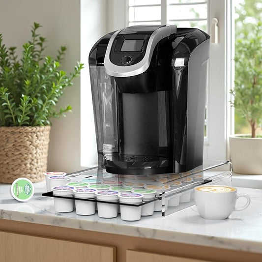 K Cup Holder，Coffee Pod Holder Drawer Capsule Display Storage for K-cup 24pods