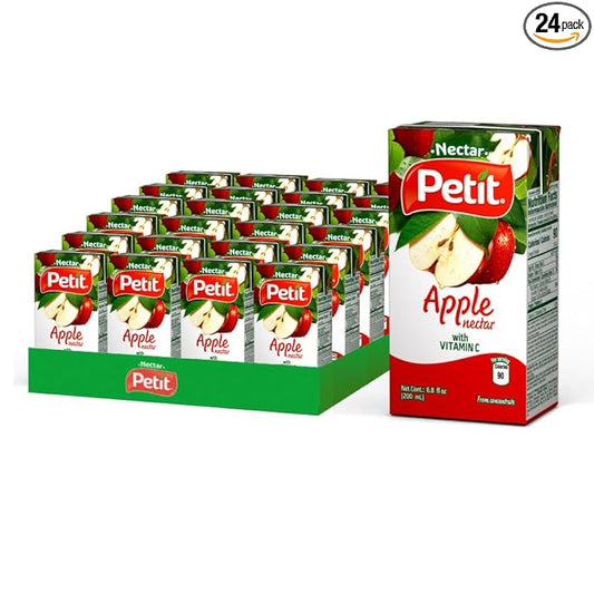 Petit Apple Nectar, 200 ml (Pack of 24) – Refreshing Fruit Beverage