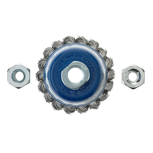 Mercer Industries 189020 - 2-3/4" x 5/8"-11 Knot Cup Brush, .020 Stainless Steel Wire (with metric adapters)