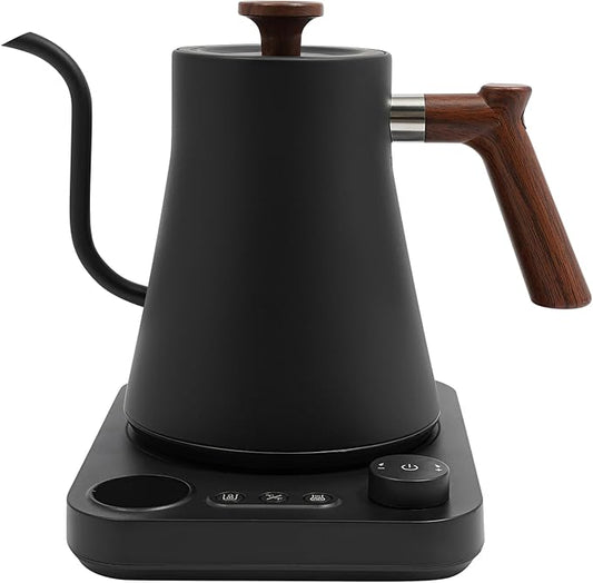 Electric Gooseneck Kettle, Stainless Steel Inner, Temperature Control, 1200W 0.9L Electric Tea Kettle for Brewing Coffee Tea