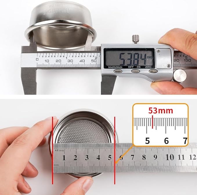 watchget 53mm Espresso Paper Filters - 100 Pcs Unbleached Coffee Filter Papers for Espresso Machine Puck Screen, Compatible with 54mm Portafilter Baskets, Replacement Paper Filters for Barista Tools