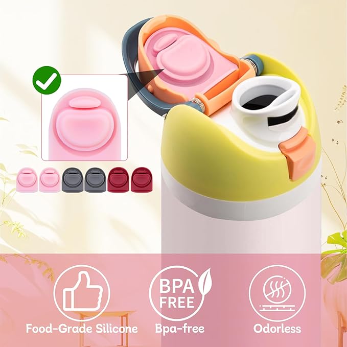 6 Pcs Replacement Seal Stopper Compatible with Owala FreeSip 16oz 32oz,Bottle Top Gasket Lid for Owala 16/19/24/32/40oz Seal Mouth Cap Silicone Stopper Parts Insert Accessories（3 colors 4）
