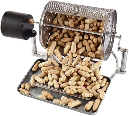 Elecbee Stainless Steel Coffee Bean Roasting Machine Coffee Roaster Roller Baker 110V Tools