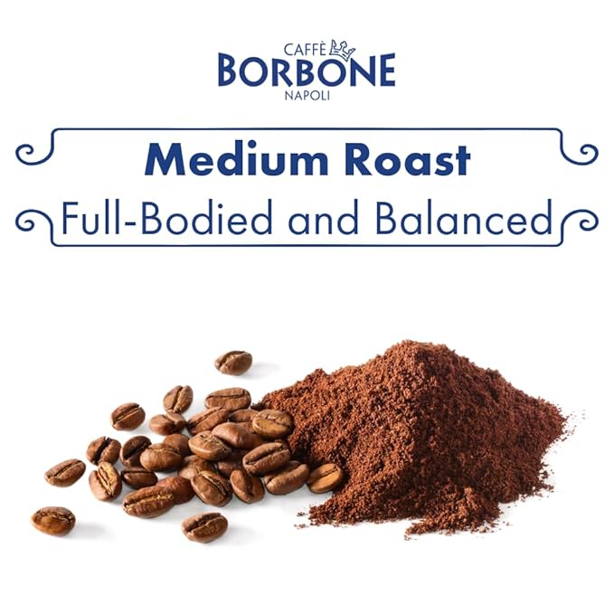 Caffè Borbone Ground Coffee, Crema Classica, Premium Coffee Blend, Full-Bodied, Balanced, Creamy and Smooth Taste, Made in Italy - 8.8 ounce (Pack of 4)
