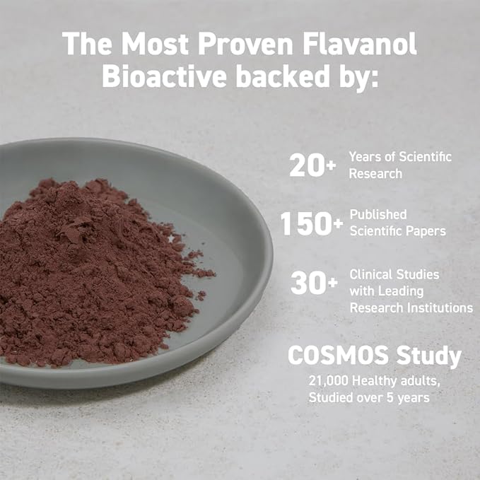 CocoaVia Cardio Health Cocoa Powder, 15 Single Serve Sticks, 500mg Cocoa Flavanols, Support Heart Health, Boost Nitric Oxide, Improve Circulation, Energy, Preworkout, Travel-Friendly, Vegan, Cacao