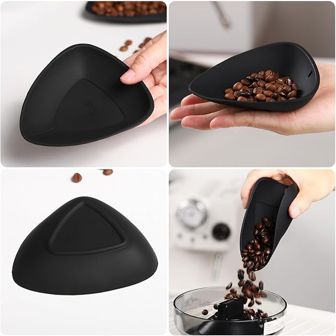Bincoo Flexible Silicone Coffee Bean Dosing Cup, 2 Pack Weigh Boat Container, No Mess Pouring, Compatible as a Weighing Tray, Coffee Bar Espresso Accessories