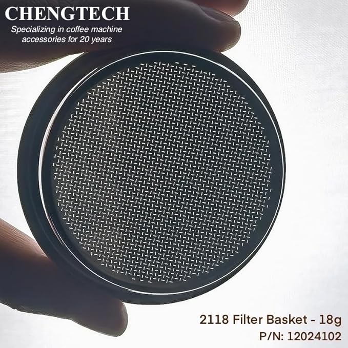 Espresso Accessories, 58mm Espresso Filter Basket (18g Laser Flat Hole) – 2118 High-Density Laser-Cut Perforations, 0.8mm Wall Thickness, High-Efficiency Extraction for Richer Flavor