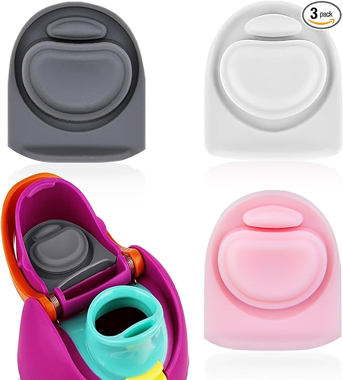 3pcs Replacement Rubber Stopper Seal Compatible with Owala FreeSip 24oz 32oz,Water Bottle Lid Cap Silicone Seal Parts for Owala 16/19/24/32/40oz Spout Gasket Mouthpiece Piece Accessories F8