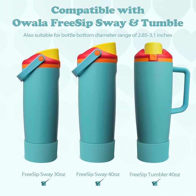 Silicone Boot for Owala 30oz & 40oz FreeSip Sway Bottles & Tumblers - Non-Slip, Scratch-Resistant, Stability Enhancer, Available in 12 Colors (Summer sweetness)