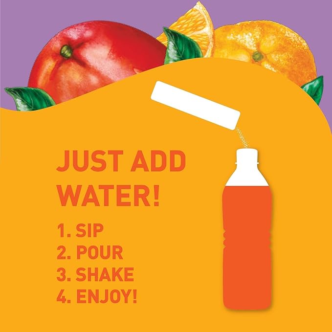 Tampico Singles To Go Drink Mix Packets, Mango Punch, Zero Sugar, Low Calorie, 100% DV of Vitamin C per Serving, Convenient, On-The-Go Water Enhancers, 6 Count (Pack - 6)
