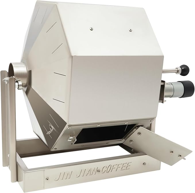 DreamRcoach Coffee Bean Roaster, 3.83 Gal Electric Bean Roaster Roasting Machine with 14W Motor, Stainless Steel Gas Burner Peanut Baker for Coffee Beans, Peanuts, Nuts, Soybeans.