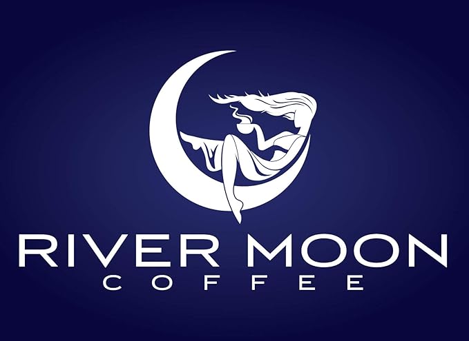 River Moon Coffee, Kona Coffee Ground, Medium Roast, 16 Ounces, Kona Waves Hawaiian Blend, Sustainably Farmed, 100% Arabica