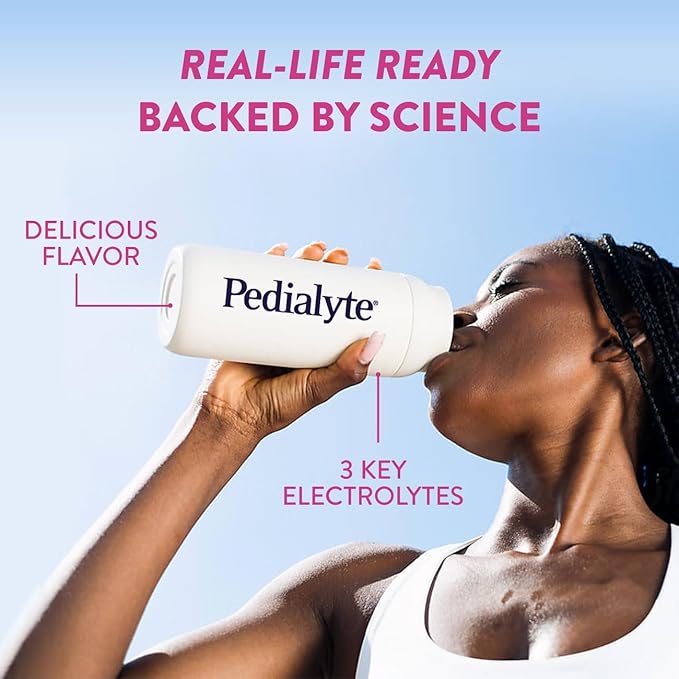 Pedialyte Electrolyte Powder, Hydration Drink for Kids & Adults, Strawberry Lemonade, 8 Powder Packets