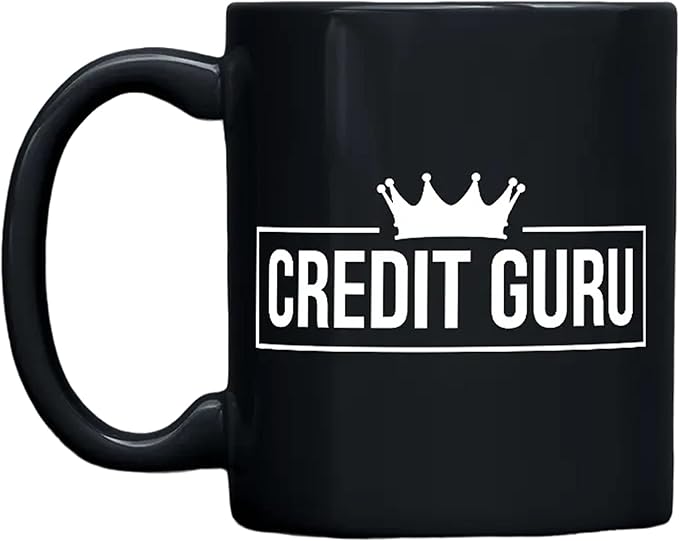 THE CEO Stylish Coffee Mug for Coffee Lovers - Premium Boss Mug with Gloss Finish - Premium Ceramic, Microwave Safe, 11oz Gift Mugs - Credit Guru (Black)