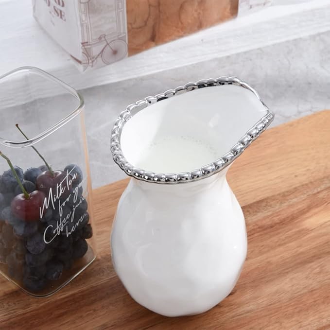 Pampa Bay Creamer or Pitcher (White and Silver)