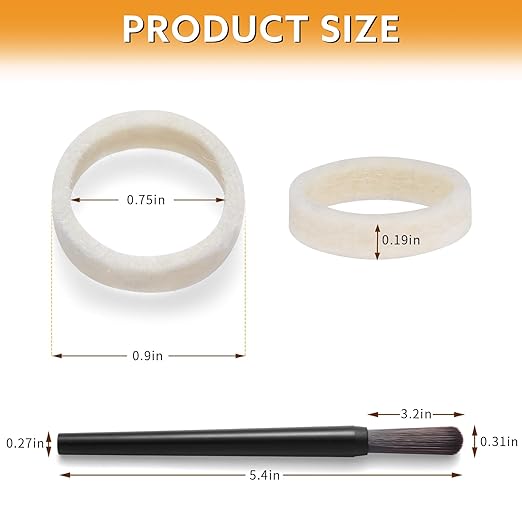 Abeskch Felt Washer Replacement & Cleaning Brush for Breville Espresso Machines Grinders BES870/ BES878/ BES880/ BES860/ BES840/ BES990/ BES980/ BCG820 (10-Pack)