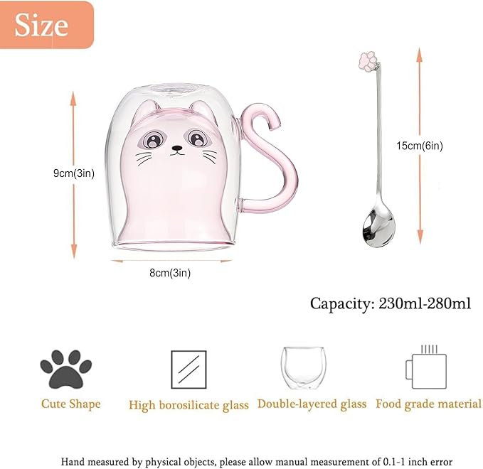 Gift Woman Birthday Cup Cat Coffee Cup Double Walled Cup A The Mug Cat Gift Mom Dad Mistress Friend Wife Idea Gift Idea Mother's Day Father's Day Valentine's Day Christmas Halloween Woman