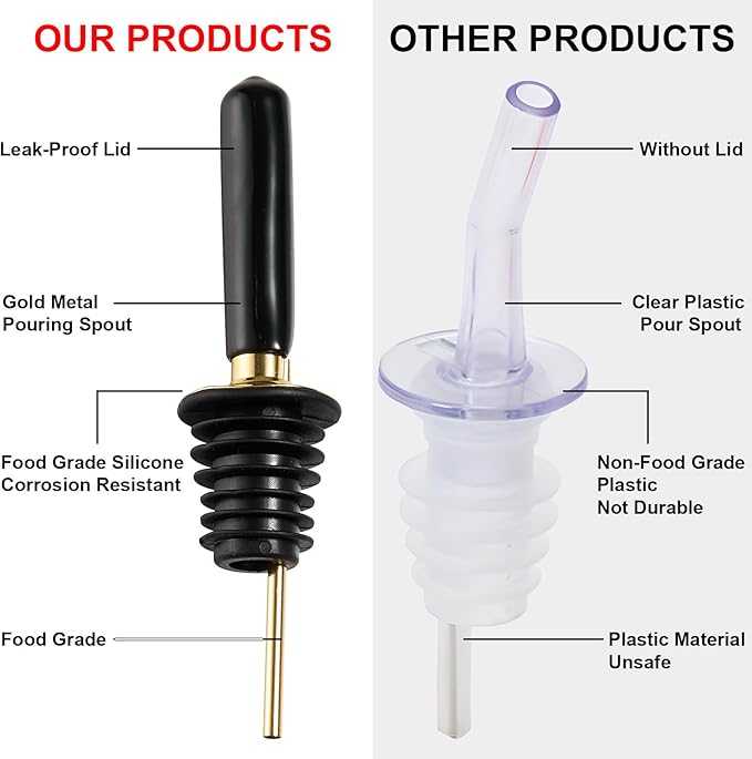 Glass Coffee Syrup Dispenser Bottles 5 OZ, Simple Syrup Bottles with Metal Pour Spout, Syrup Dispenser for Coffee Bar Accessories for Maple Honey Syrup Oil and Sauces