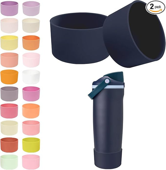 2PCS Silicone Boots for Owala 30oz & 40oz FreeSip Sway Bottles & Tumblers – Non-Slip, Scratch-Resistant, Stability Enhancer for Owala Accessories (Sea Captain)