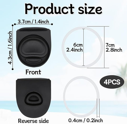 4 Sets Replacement Stopper and Ring Compatible with Owala FreeSip 24oz 32oz,Water Bottle Top Gasket Lid for Owala 16/19/24/32/40oz Seal Bottle Mouth Cap Stopper Silicone Parts Insert Accessories