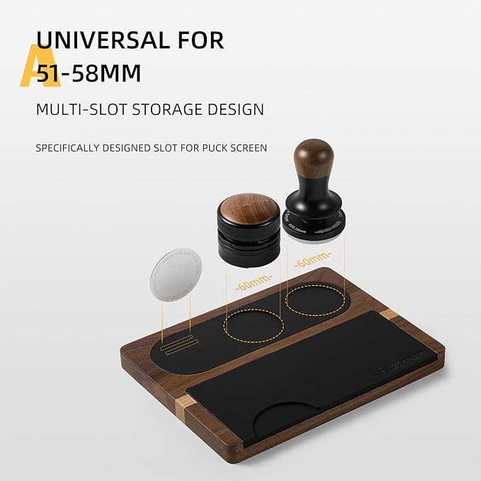 MHW-3BOMBER Espresso Tamping Station 51-58mm Espresso Accessories Station Tamper Holder Station Detachable Silicone Coffee Tamper Mat TS5151