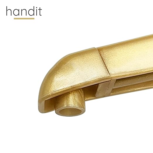HANDIT - Gold Coffee Syrup Pumps with Tip Covers | Fits 25.4oz/750ml Liter Torani, Skinny, Davinci | Fits Monin Plastic 33.8oz Bottles | Does Not Fit Monin Glass 750ml | 3 w/Covers