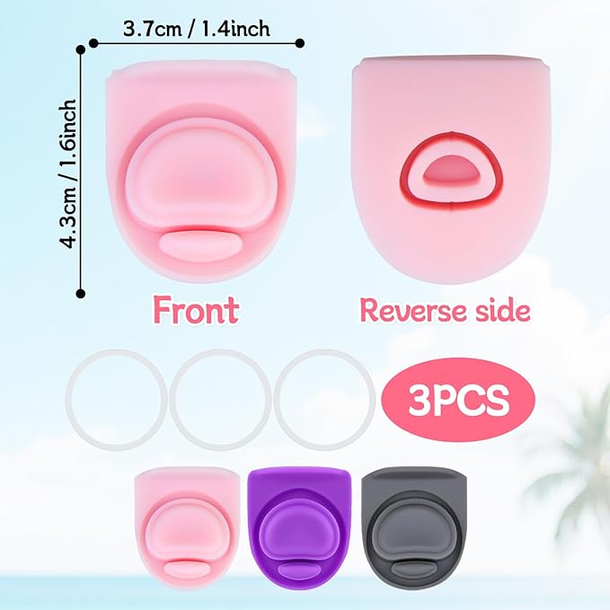 3 Sets Replacement Seal Gasket Stoppers for Owala Freesip Cap Mouth,Silicone O Sealing Ring Parts Water Bottle Top Lid Accessories for Owala Freesip 16/19/24/32/40oz（3 colors 2）
