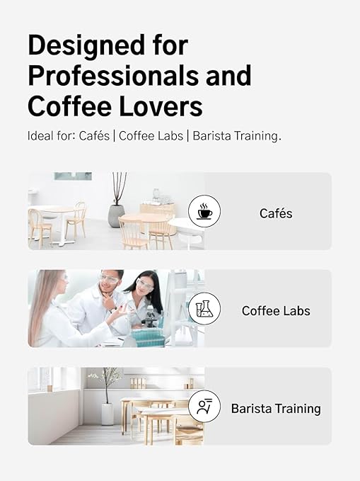 Coffee Brewing Kit with Coffee Refractometer and Coffee Scale, Flow Rate Tracking, Timer, 0.1g Precision, App Compatible, Rechargeable, Ideal for Pour Over and Espresso Brewing