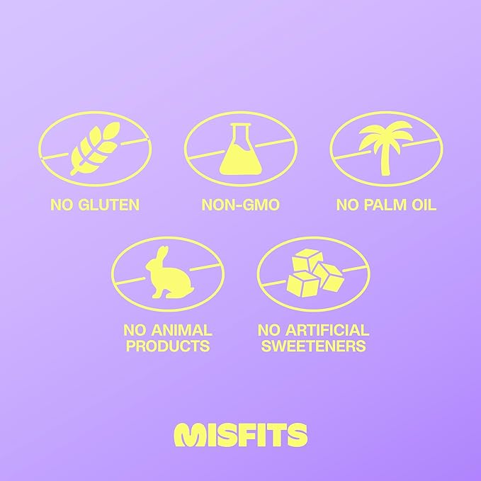Misfits Vegan Protein Bars - Sweet Caramel Fudge | Nutrition Bars - 15g Protein, 1g Sugar, Plant-based, Low Carb, Non-GMO, Gluten Free Snacks | Pack of 12
