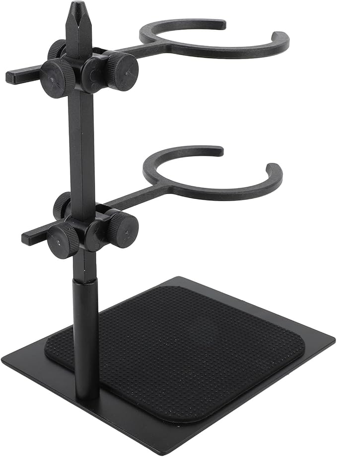 Pour Over Coffee Dripper Stand Set, Double Layer Hand Brewing Station with Glass Coffee Pot and Ceramic Filter Cup, Portable Coffee Maker for Home Office Travel, Adjustable Height