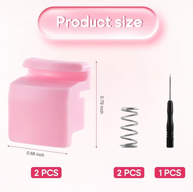 2pcs Replacement Lid Button for Owala FreeSip Sway 30oz 40oz, Plastic Lid Mouth Push Switch Parts for Owala FreeSip Tumbler 40oz Seal Plug Accessories BPA-Free