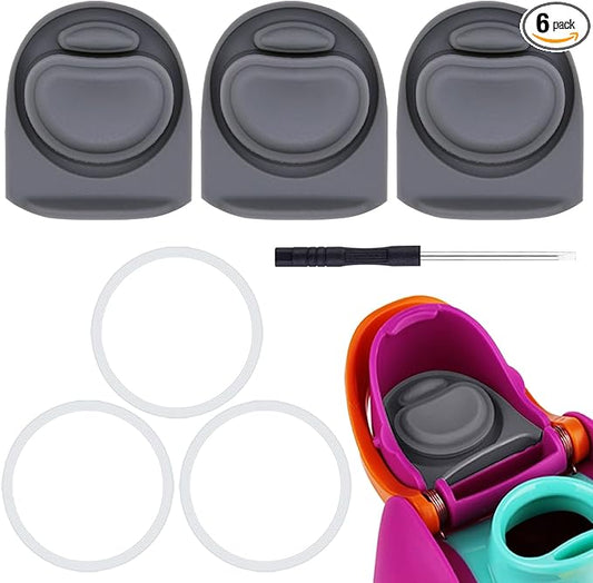 3 Sets Replacement Stopper and O Ring Gasket Compatible with Owala FreeSip 24oz 32oz,Water Bottle Lid Insert Cap Rubber Seal Parts for Owala 16/19/24/32/40oz Mouth Piece Accessories