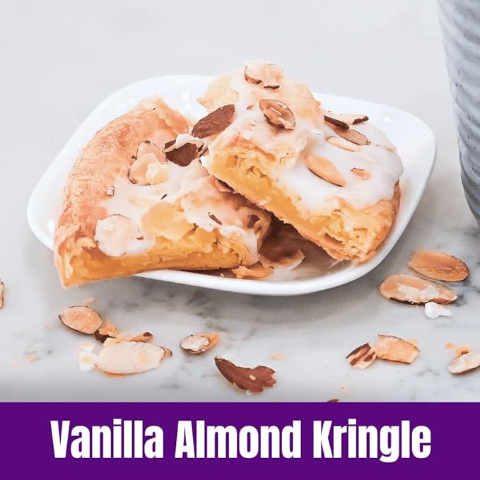 Door County Coffee Vanilla Almond Kringle Flavored Coffee Ground - 8 oz Bag - Spring & Summer Seasonal - Medium Roast - 100% Specialty Arabica - Almonds & Vanilla Glaze