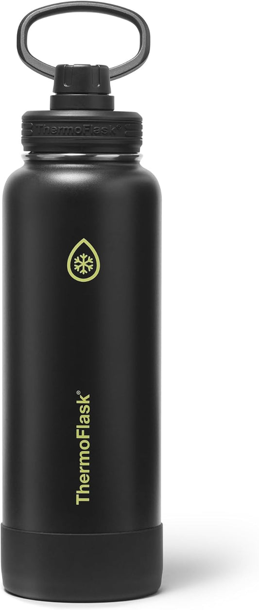 ThermoFlask 40 oz Double Wall Vacuum Insulated Stainless Steel Water Bottle with Spout Lid, Shadow Glow