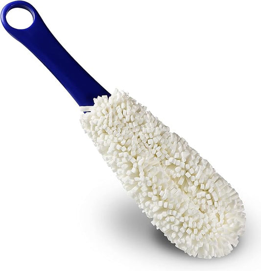 KUWAN Bottle Cleaning Brush Multi-Function Household Tools Flexible Bottle Scourer for Some Decanters, Goblets, Glasses, Cups (Middle Length)