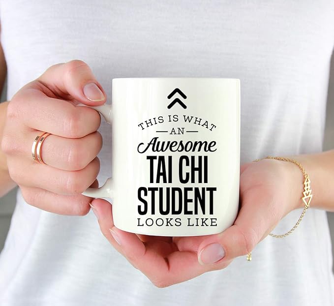 Andaz Press 11oz. Ceramic Coffee Tea Mug Thank You Gift, This is What an Awesome Tai Chi Student Looks Like, 1-Pack, Birthday Christmas Gift Ideas Coworker Him Her, Includes Gift Box