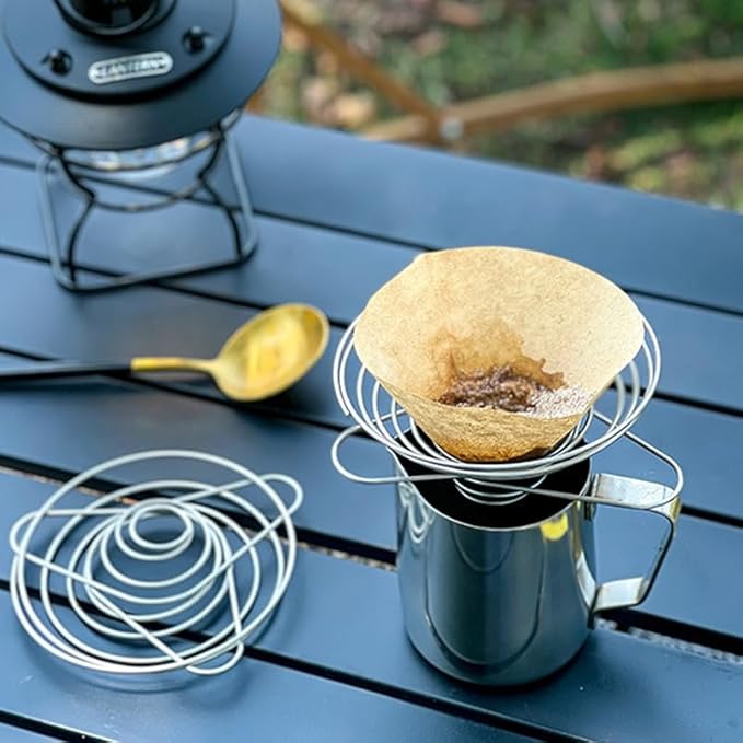 2 Pack Collapsible Pour Over Coffee Dripper Holder Folding Portable Pour Over Coffee Maker Brewing Filter Cone for Disposable Cone Paper Filters Home Camping Travel Outdoor Backpacking RV Trailer