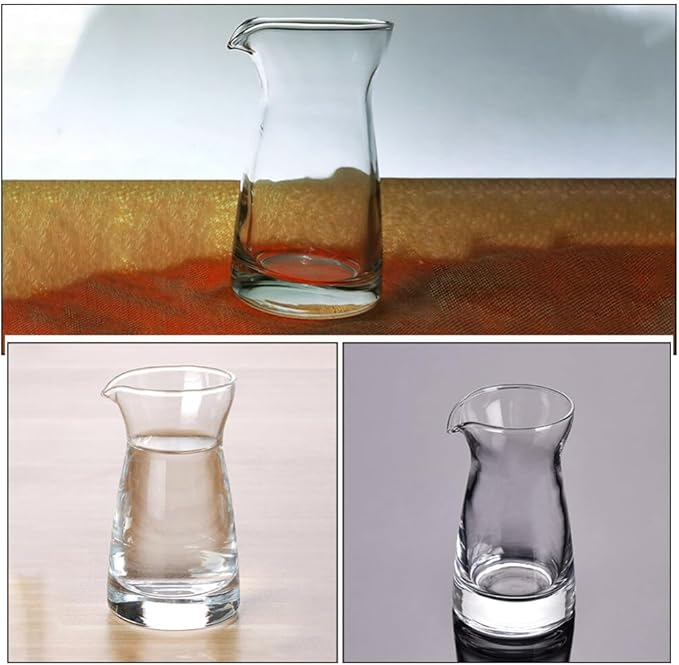 Gatuida Glass Creamer Pitcher 2pcs Milk Creamer Jug Sauce Serving Pitcher Wine Carafe Glass Mini Carafe 80ml Whiskey Decanter for Wine Dinner Parties Tastings Bars Restaurants, 10.00X5.40X5.40CM