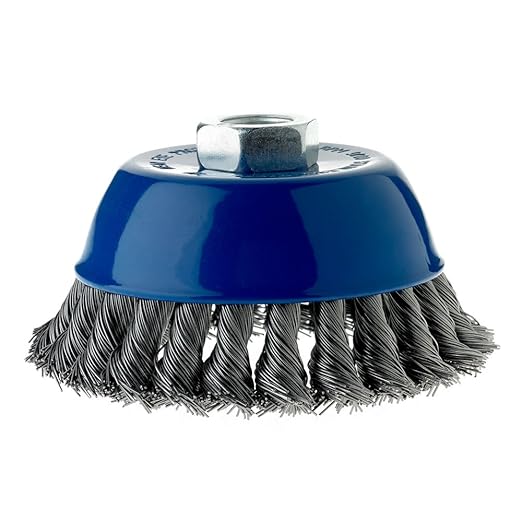Mercer Industries 189060 - 4" x 5/8"-11 Knot Cup Brush, .020 Stainless Steel Wire