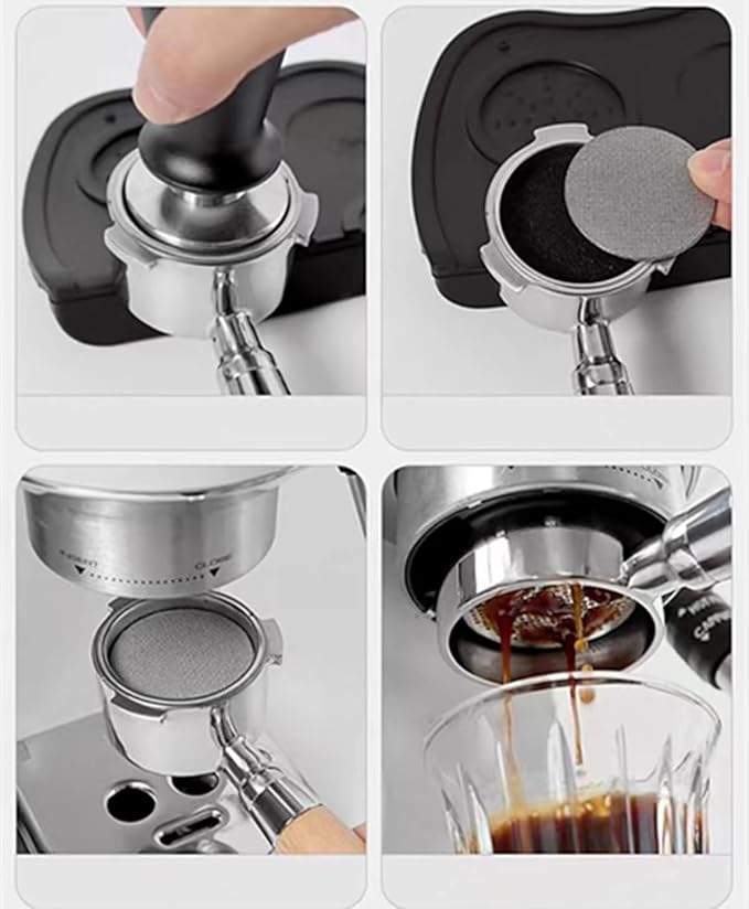 2 Pcs 53mm Espresso Puck Screen Stainless Steel, 1mm Thickness Reusable Coffee Filter Mesh Plate for Espresso Portafilter Filter Basket (53mm,150μm)