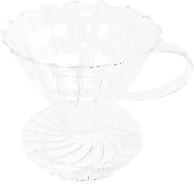 Glass Pour Over Coffee Dripper Cone, Coffee Filter Cup with High Borosilicate Heat - Glass, Slow Flow Rate for Optimal Extraction, Coffee Filtering Tool for Home Office U